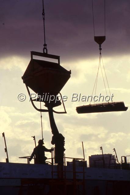 Chantier RATP Paris 02.JPG - Chantier de la RATP, construction du siège social entre 1993 et 1994, quai de la Rapée, Paris 12e